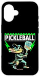 Coque pour iPhone 16 Un crocodile jouant au pickleball - Ambiances amusantes