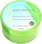 Ammuri Pure Aloe Vera Gel, 100% Organic Aloe Vera Gel for Face Care, Hair Care,