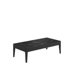 Gloster - Grid Small Coffee Table, Frame Meteor, Nero Ceramic Top - Soffbord utomhus - Henrik Pedersen - Svart - Naturmaterial/Metall