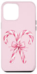 iPhone 12 Pro Max Aesthetic Pink Bow Coquette Candy Cane Christmas Girls Women Case