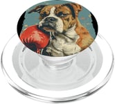 Boxer de sport amusant pour les amateurs de boxe et les chiens PopSockets PopGrip pour MagSafe