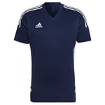 adidas Tränings T-Shirt Condivo 22 - Navy/Vit, storlek Small