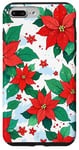 iPhone 7 Plus/8 Plus Red Poinsettia Winter Christmas Botanical Xmas Flower Case