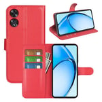 Oppo A60 4G      Pu Wallet Case    [Red]