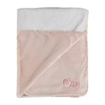 Nattou Couverture Ultra Douce en Coton (Popeline) et Polyester (Velours), Alice Le Renard, 100 x 75 cm, Alice et Pomme, Rose poudré