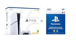 Playstation 5 Console Standard Slim + 10 Store Carte Cadeau