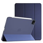 ProCase Coque pour iPad Air 13 Pouces (M2) en 2024, iPad Pro 12.9 Pouces 6ème 2022/5ème 2021/4ème 2020/3ème 2018 Génération, Nouvel Étui Amélioré, Housse de Protection Anti-Chute -Marine