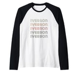 Love Heart Iverson Tee Grunge Vintage Style Black Iverson Raglan Baseball Tee