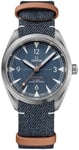 Omega 220.12.40.20.03.001 Seamaster Railmaster Blå/Läder Ø40 mm