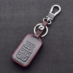 FMXKSW Étui à clés de Voiture en Cuir pour Honda Odyssey Freed Elysion MPV 6 Boutons Smart Keyless Remote Fob Cover Keychain Bag Accessoires Auto