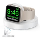 Chargeur de Montre Pliable Compatible avec Apple Watch, Station de Chargement magnétique sans Fil pour iWatch Series Ultra 9 8 7 SE 6 5 4 3 2 - Blanc