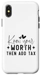 iPhone X/XS Inspirational Motivational Quotes Know Your Worth Case