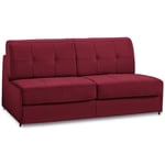 Canapé lit compact 2-3 places intenso convertible express 120 cm cuir bordeaux matelas 16 cm