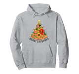 Funny Pizza on Earth Christmas Tree Merry Crust-mas Pizzamas Pullover Hoodie