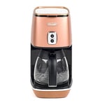 De'Longhi ICMI 211.CP DeLonghi KBICIMI211CP Distinta Filter Coffee Machine, 1.25 L, 1000 W, Matte Metallic Copper, Stainless Steel, 1.25 milliliters