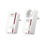 AVM FRITZ!Powerline 1220E - - kit d'adaptation pour courant porteur - - 1GbE, HomePlug AV (HPAV) 2.0, IEEE 1901 - Branchement mural (pack de 2)