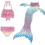 Barns sjöjungfru Mermaid Tail Baddräkt Mermaid 150cm style3