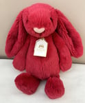 NEW Jellycat Special Edition Luxe Medium Bashful Scarlett Bunny Soft Toy BNWT