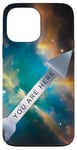 Coque pour iPhone 13 Pro Max Galaxy Science Geek Gifts T-shirt « You Are Here » Deep Space