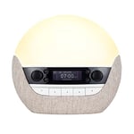 Lumie Bodyclock Luxe 700FM - Wake-Up Light with FM Radio, Bluetooth Speakers & Low-Blue Light for Sleep