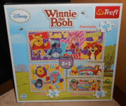 boîte 4 puzzles 2 x 30, 60 et 160 pièces WINNIE L OURSON, sous blister