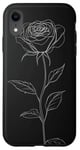 Coque pour iPhone XR Rose Minimalisme Élégant Art Floral Minimaliste