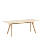 HAY - CPH30 2.0 Extendable Table Lacquered Oak Frame L200 X W90 X H74  Lacquered Oak Veneer Tabletop Lacquered Edge - Matbord - Ronan & Erwan Bouroullec - Träfärgad - Trä