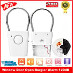 120dB Handle Door Burglar Alarm Vibration Sensor Detector Sound Alert for Home