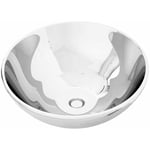 Helloshop26 - Lavabo lave-mains vasque à poser évier vasque à monter salle de bain intérieur salle d'eau cabine de toilette maison diamètre 32,5 cm