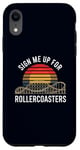 Coque pour iPhone XR Inscrivez-moi pour le ventilateur Rollercoasters Retro Roller Coaster