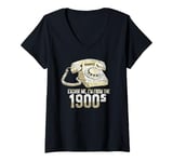 Womens funny slogan rotary phone saying V-Neck T-Shirt