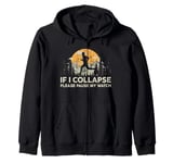 If I collapse Please Pause my Watch Running Marathon Runner Zip Hoodie