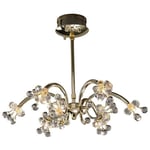 Inspired Octavia Suspension 9 ampoules G4 françaises dorées/cristal, non compatibles led/cfl