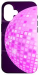 Coque pour iPhone 16 Disco Ball 70s 80s Retro Pink Disco Ball