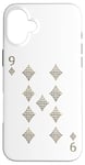 Coque pour iPhone 16 Plus Nine (9) of Diamonds Poker Card Jeu de cartes Blackjack