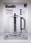 Dualit Classic Kettle | Stainless Steel with Black Trim | 1.7L Quiet Boiling