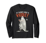 My Favorite Spirit Is Whiskey Funny Ghost Halloween Costume Long Sleeve T-Shirt