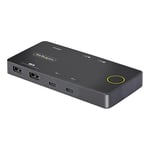 StarTech.com 2-Port USB-C KVM Switch, Single-4K 60Hz HDMI Monitor, 100W Power Delivery Pass-through for Each Laptop/Tablet, Bus Powered, USB Type-C/USB4/Thunderbolt 3/4 Compatible (C2-H46-UC2-PD-KVM)