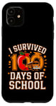 Coque pour iPhone 11 Graphique vintage I Survived 100 Days of School Bus