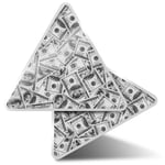 2 x Triangle Stickers  10cm - BW - US Dollar Bill Currency Money  #35748