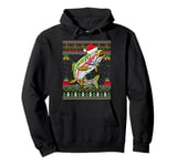 Rainbow Trout Fish Christmas Lights Santa Ugly Sweater Xmas Pullover Hoodie