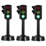 Nuobesty 3-pack Trafikljusmodell Leksaker Trafiksignaler Lampa Leksaker Trafikljus Leksak Barn Tidig Utbildning Leksaker