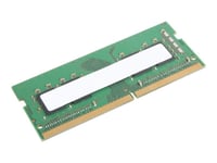 Lenovo - Ddr4 - Modul - 4 Gb - So Dimm 260-Pin - 3200 Mhz / Pc4-25600 - Ikke-Bufret - Ikke-Ecc - Cru - Grønn - For Thinkcentre M70a  M70q  M80q  M90a  M90q  Thinkpad E14 Gen 2  E15 Gen 2  L14 Gen 1  L15 Gen 1  Thinkstation P340 (Tiny)  V14-Ada  V14-