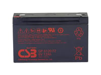 Csb Battery Gp 6120 Standby Ups Gp6120f2 Blybatteri 6 V 12 Ah Blyfilt (B X H X D) 151 X 101 X 50 Mm Plattkontakt 4,8 Mm, Plattkontakt 6,35 Mm Underhållsfritt,