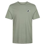 NIKE MEN'S SPORTSWEAR CREW NECK T-SHIRT TEE GREEN RETRO SWOOSH NSW COTTON SUMMER