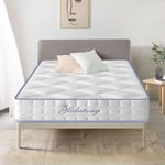 Yidatong - Matelas 90x190 cm - Ép 22cm - Ressorts Ensachés - Soutien Ferme -Haute Densité - Mousse et latex - Soutien Parfait