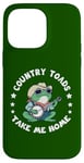 Coque pour iPhone 14 Pro Max Country Toads Take Me Home, crapaud cowboy cool jouant de la musique