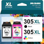 305Xl Lot De 305 Cartouches D'Encre De Rechange Pour Hp 305 Noir Et Couleur Pour Deskjet 2700 2710 2720 2724 Plus 4100 4120 4130 Envy 6000 6010 6020 6032 Pro 6400 642 Numéro D'Article : 0