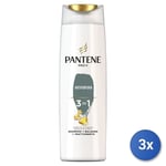 3x Pantene 3In1 Shampooing 225 Ml. Shampooing Antipelliculaire