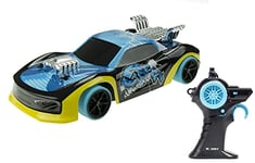 Exost 20628 Xmoke Vehicle with Real High Speed Stunt Remote Control 2HGhz | Black and Blue | Kids 5-14 Years | Uses Water Vapour to Create Safe Smoke Effect | Ultimate Best Ever RC Car, Colourful